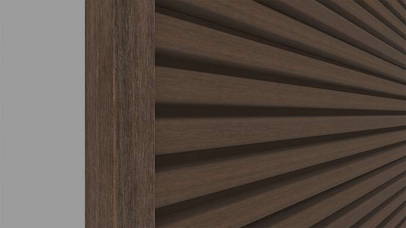 planeo LINEA - Alu CoEx Endprofil Ipe Braun 3000 x 74 x 61 mm