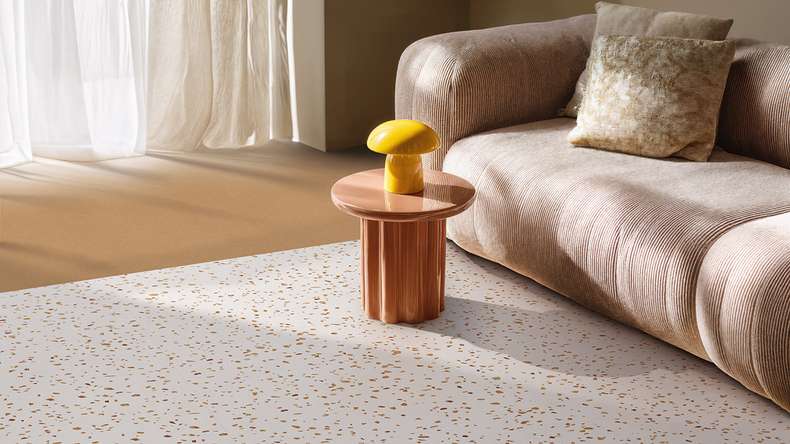 Gerflor Klick Vinyl Rigid - Creation 55 Clic Acoustic Confetti Amber | Trittschalldämmung integr. (61261744)