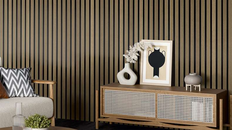 Skaben Akustikpaneele SilentWall Comfort - Eiche Rustikal - 250 x 30 cm