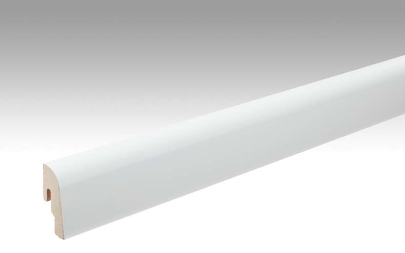 MEISTER Sockelleisten Fußleisten Uni weiß glänzend DF 324 - 2380 x 50 x 22 mm (200004-2380-00324 - 693423324)