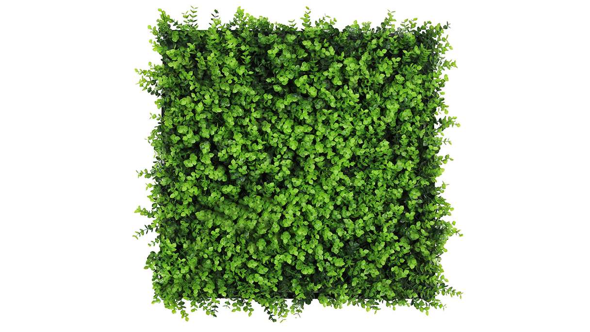 planeo Akustikpaneel - MixWall Leaf Mood Mixed Green Design Buxus 52 x 52 cm | Kunstpflanze (PLMW-21111)