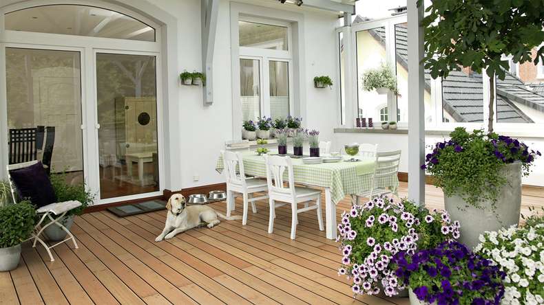TerraWood Holzterrasse - Douglasie Kanadisch - gerillt / genutet
