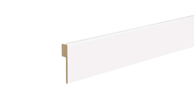 Fliesenabdeckleiste MDF 16x100x2500 mm, weiss Modern 10 x 70 mm