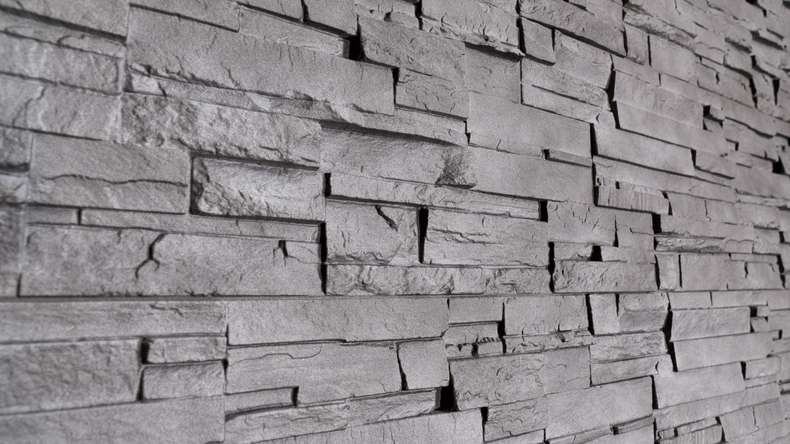 planeo Fassadenplatte Steinoptik - NovikStone DS Anthracite 1054 x 334 mm