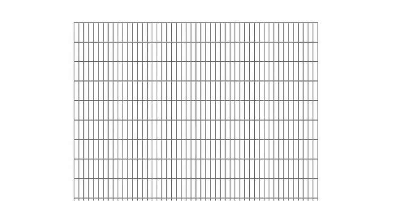 Doppelstabmattenzaun schwer 8/6/8 Feuerverzinkt - 1830 x 2510 mm