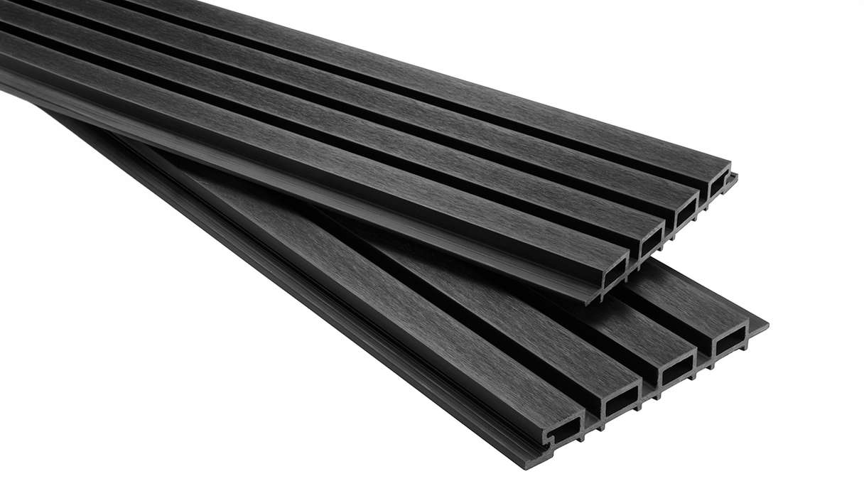 planeo NOVA - WPC CoEx Rhombusleiste Fassadenverkleidung Black 4 m