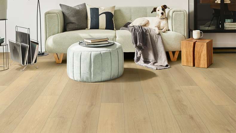 planeo Designboden - Eco P.U.R.E. XL 2m Diele Golden Oak | Trittschalldämmung integr. (KRXL-6591)