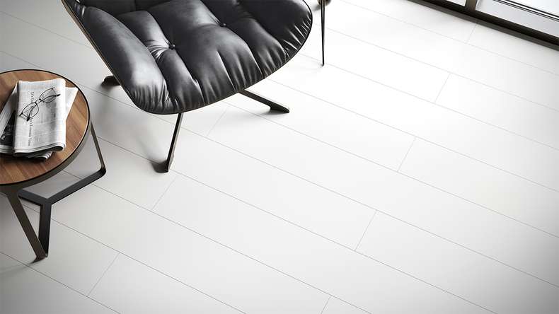 planeo Rigid Klick Vinyl - Wood White | Trittschalldämmung integr. (100P2935-N)
