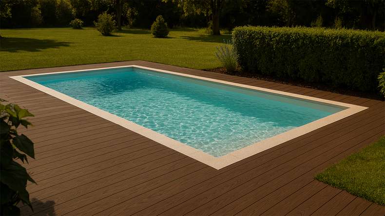 planeo Holzterrasse Massivdiele Thermo Esche Dunkel gebürstet/glatt - 1.5m