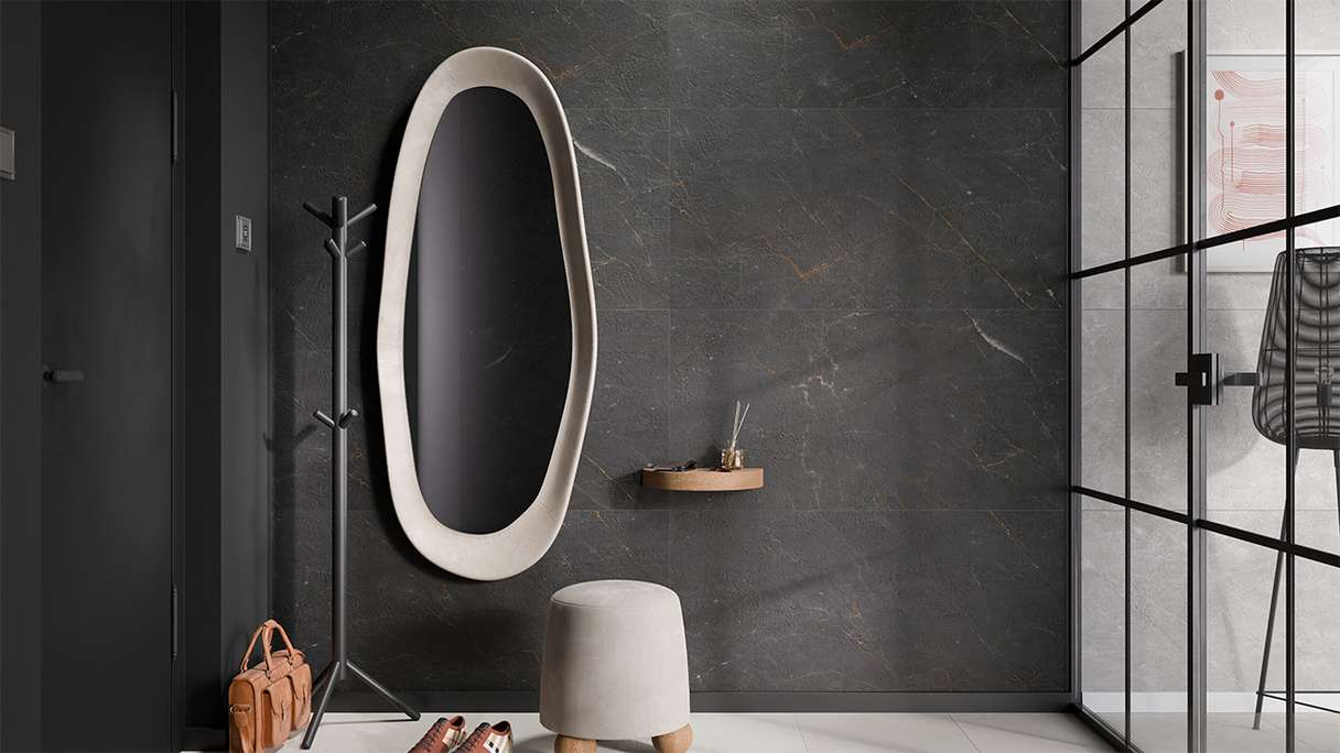 planeo Wandverkleidung SPC - CeraRock Tile Black Slate 120 x 60 cm