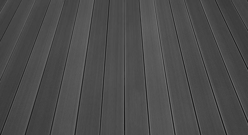 Komplett-Set TitanWood 3m Massivdiele Rillenstruktur dunkelgrau 21m² inkl. Alu-UK