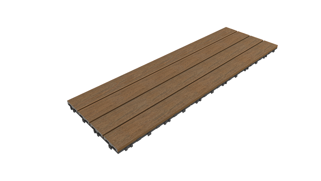 planeo WPC-CoEx-Terrassenfliese Burma Teak 90x30 cm