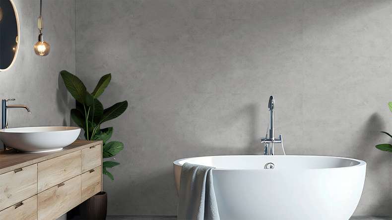 planeo Revea - Wandverkleidung Kunststoff Grey Matt 60 x 30 cm