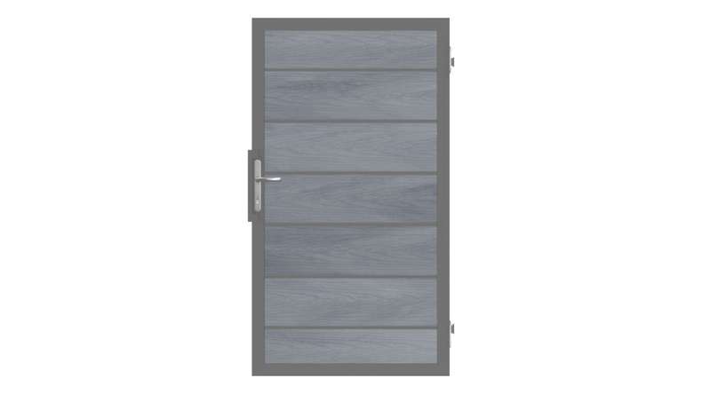 planeo Gardence Deluxe - BPC-Universaltor Steingrau co-ex mit Anthrazit-Alurahmen