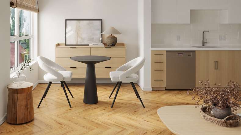 planeo Rigid Klick Vinyl - Nature Oak Fischgrät | Trittschalldämmung integr. (DF-KH-151-055)