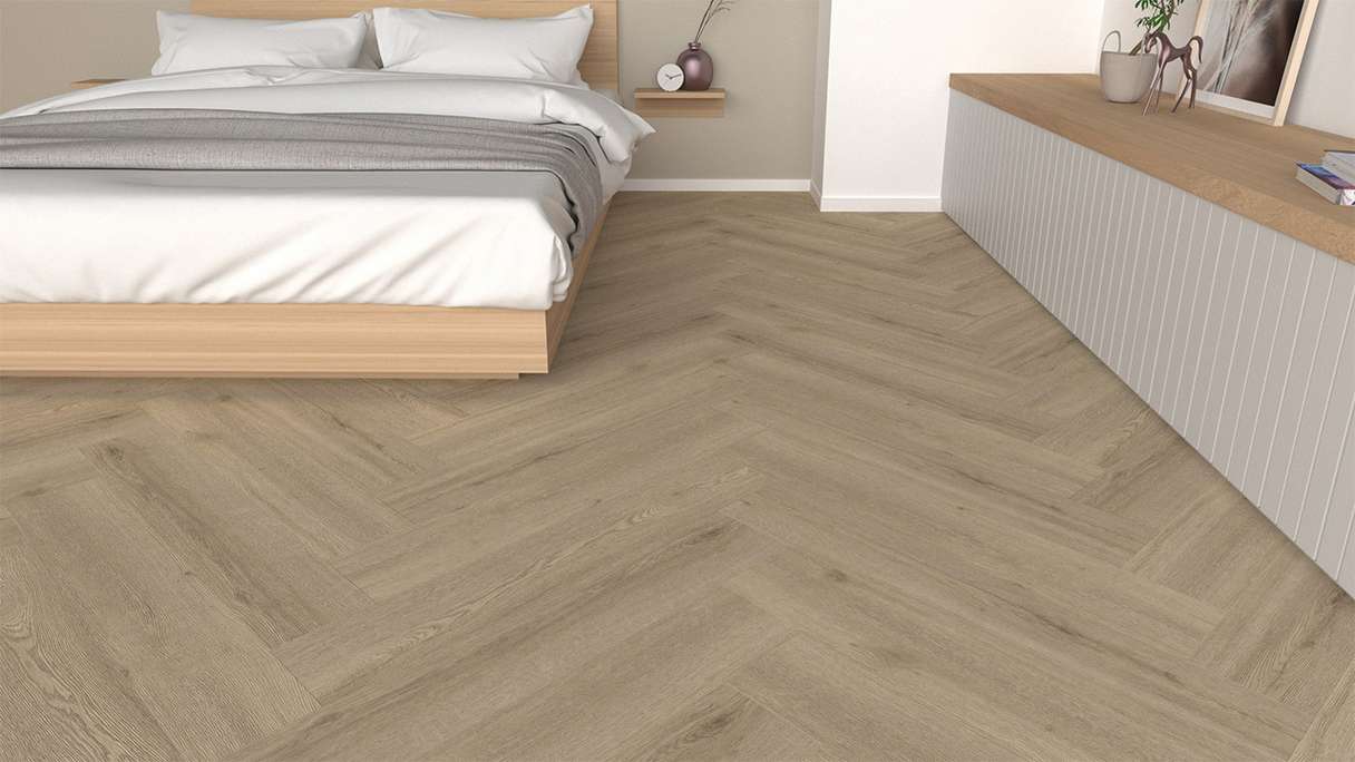 SKAVA Rigid Klick Vinyl Fischgrät - Unique Varos | wasserfest (LO-2215)