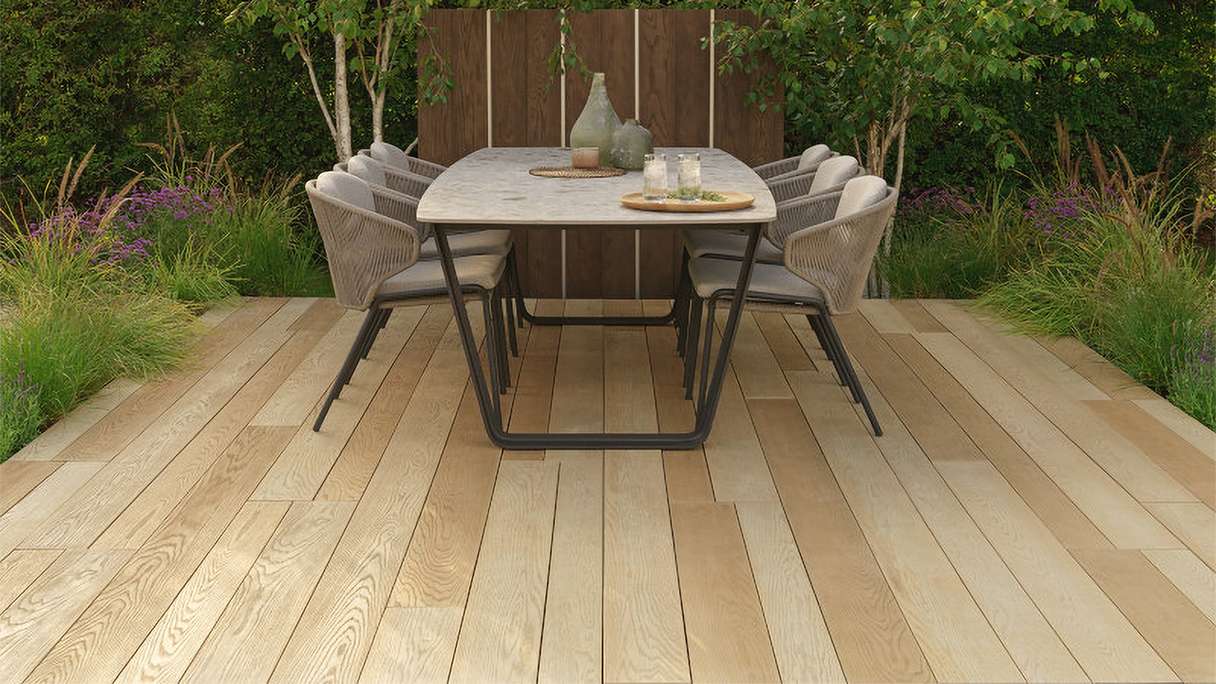 planeo Authoria PureBoard Terrassendiele Massiv - Ashwood 3.6m strukturiert