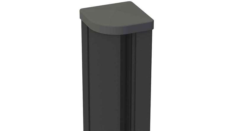 planeo Gardence Metallic - Variabler Alu-Eckpfosten inkl. Kappe