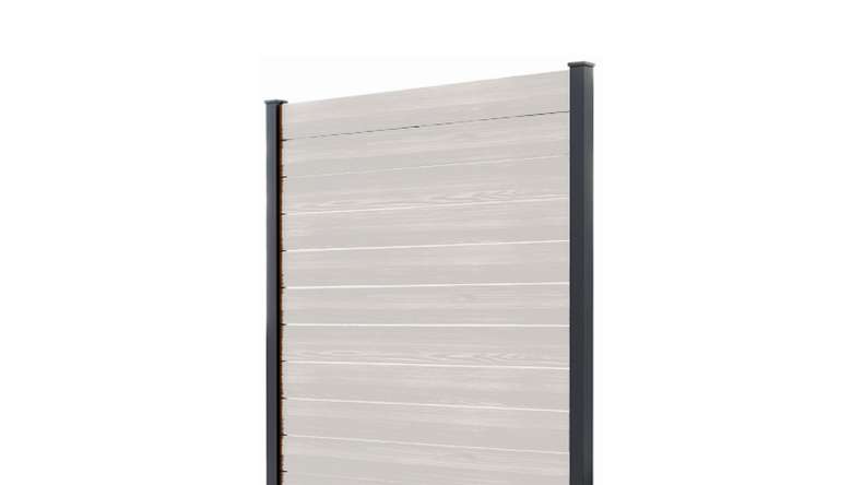 planeo Vario - WPC coEX Steckzaun Quadratisch Beige 177 x 180 cm