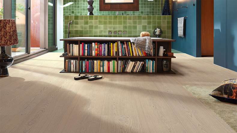 MEISTER Lindura-Holzboden HD 400 - 20228 Eiche lebhaft milchcreme ultramattlackiert 2200 x 270 x 11 mm (500214-2200270-20228)