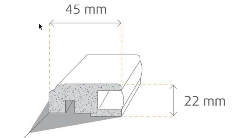 LED Deckenleiste Grundierfolie/weiß