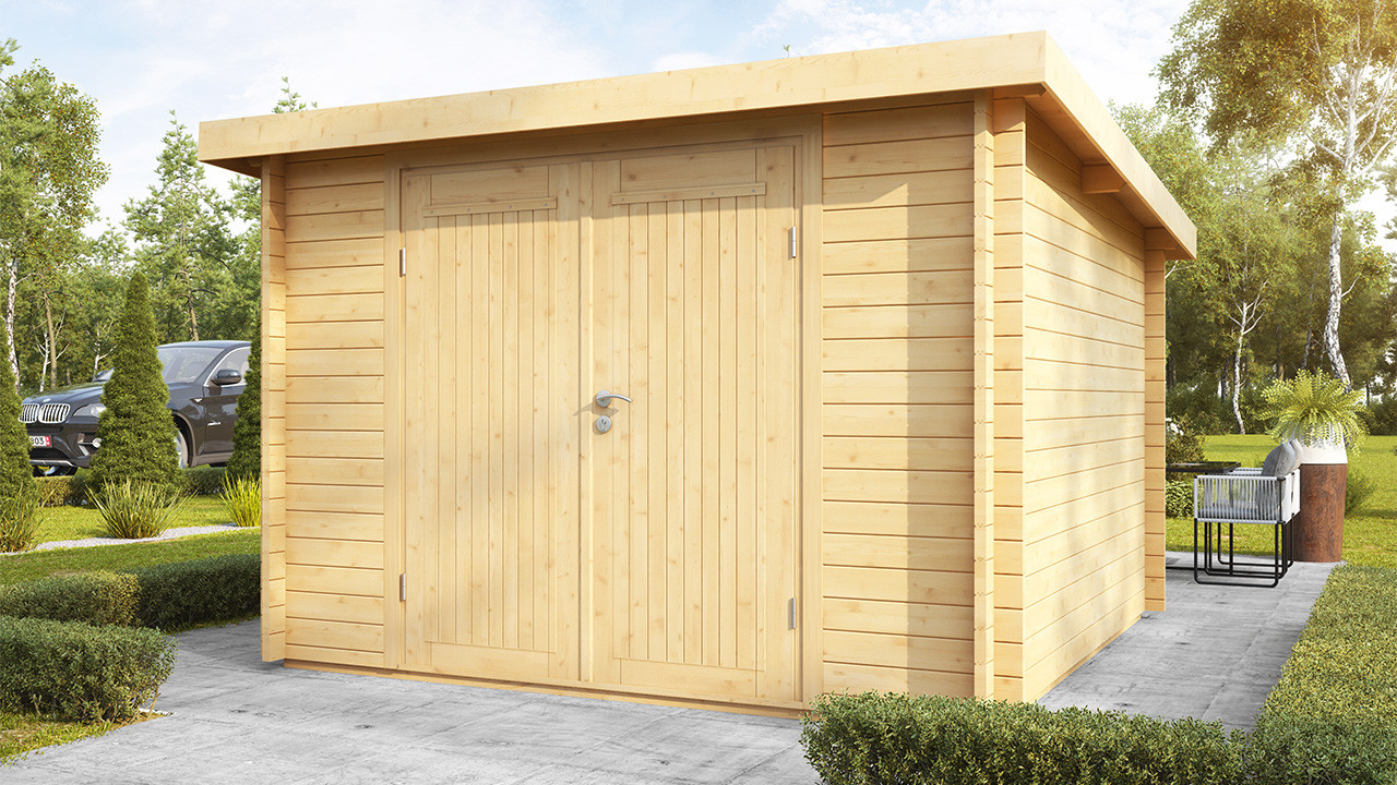 Planeo Gartenhaus Blockbohlenhaus Pulti 34 B