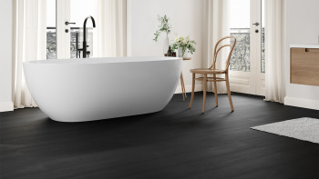 planeo Rigid Klick Vinyl - Wood Black | Trittschalldämmung integr. (100P190-N)