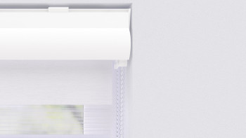 planeo Doppelrollo 28mm TL Kopfprofil - Weiss