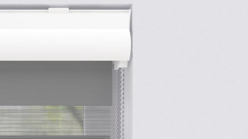 planeo Doppelrollo 28mm TL Kopfprofil - Grau