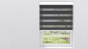 planeo Doppelrollo 28mm TL Kopfprofil - Schwarz