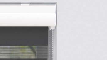 planeo Doppelrollo 28mm TL Kopfprofil - Schwarz