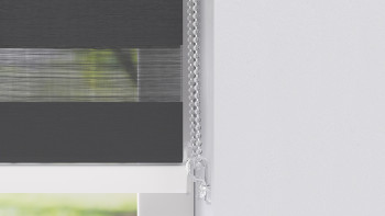 planeo Doppelrollo 28mm TL Kopfprofil - Schwarz