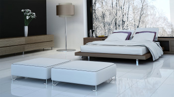 planeo Klick Vinyl - Rigid Weiß Hochglanz V-Fuge | Made in Germany (100P3005)