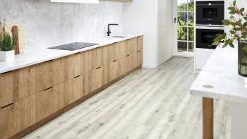 planeo Rigid Klick Vinyl - SolutionX 2in1 Eiche Hellgrau | Trittschalldämmung integr. (ECF-0076)