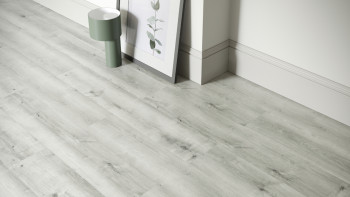planeo Rigid Klick Vinyl - SolutionX 2in1 Eiche Hellgrau | Trittschalldämmung integr. (ECF-0076)