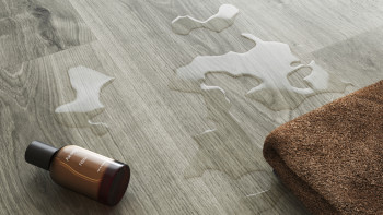 planeo Rigid Klick Vinyl - SolutionX 2in1 Eiche Hellgrau | Trittschalldämmung integr. (ECF-0076)