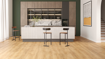 planeo Rigid Klick Vinyl - SolutionX 2in1 Eiche Goldbraun | Trittschalldämmung integr. (ECF-0077)