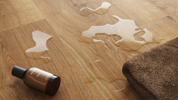 planeo Rigid Klick Vinyl - SolutionX 2in1 Eiche Goldbraun | Trittschalldämmung integr. (ECF-0077)