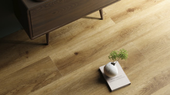 planeo Rigid Klick Vinyl - SolutionX 2in1 Eiche Dunkelbraun | Trittschalldämmung integr. (ECF-0080)