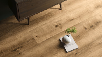planeo Rigid Klick Vinyl - SolutionX 2in1 Eiche Naturbraun | Trittschalldämmung integr. (ECF-0086)