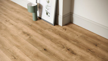 planeo Rigid Klick Vinyl - SolutionX 2in1 Eiche Naturbraun | Trittschalldämmung integr. (ECF-0086)