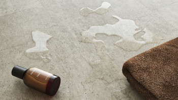 planeo Rigid Klick Vinyl - SolutionX 2in1 Betongrau Hell | Trittschalldämmung integr. (ECF-0099)