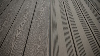 planeo SolidWood WPC Terrassendiele Massiv - Hellgrau 3m französisch/strukturiert