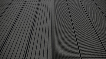 planeo LineWood WPC Terrassendiele Massiv - Dunkelgrau 3m gerillt/genutet