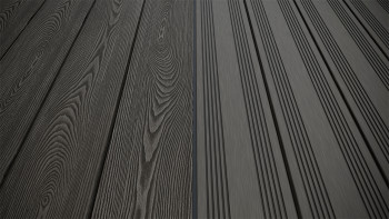 planeo SolidWood WPC Terrassendiele Massiv - Dunkelgrau 3m französisch/strukturiert