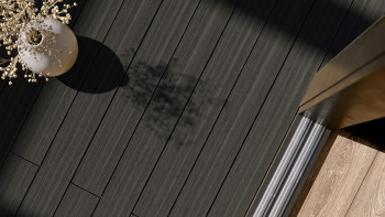 planeo AntikWood WPC Terrassendiele Massiv - Anthrazitgrau 3m antik gealtert