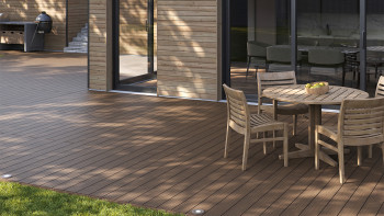 planeo AntikWood WPC Terrassendiele Massiv - Hellbraun 3m antik gealtert