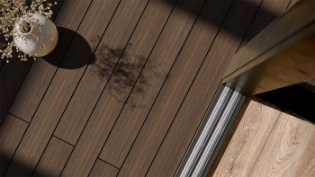 planeo AntikWood WPC Terrassendiele Massiv - Braun 3m antik gealtert