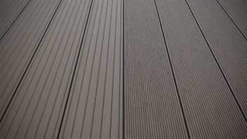 planeo LightWood WPC Terrassendiele Hohlkammer - Hellgrau 3m gerillt/genutet