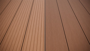 planeo LightWood WPC Terrassendiele Hohlkammer - Hellbraun 3m gerillt/genutet